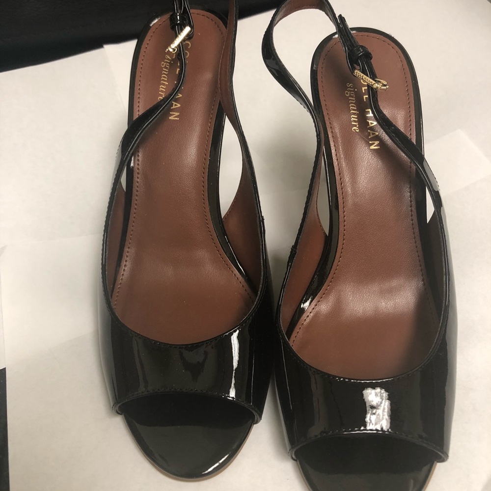 Cole Haan sling backs patent leather